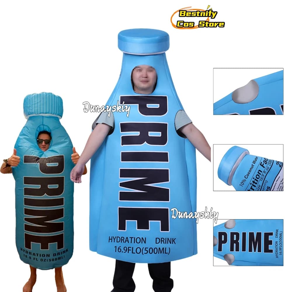 Halloween Primes divertenti Cosplay Costume da birra per bevande per adulti Costume da bottiglia unisex Tute Vestito di ruolo di Halloween Prop