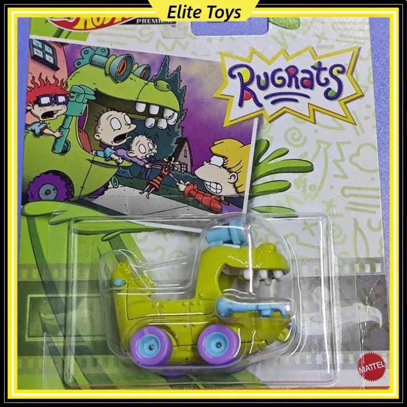 Genuino Hot Wheels Premium Cultura Pop Rugrats Reptar Wagon Remorque HDX63 Metallo Da Collezione 1/64 Diecast Modello di Veicolo Giocattoli