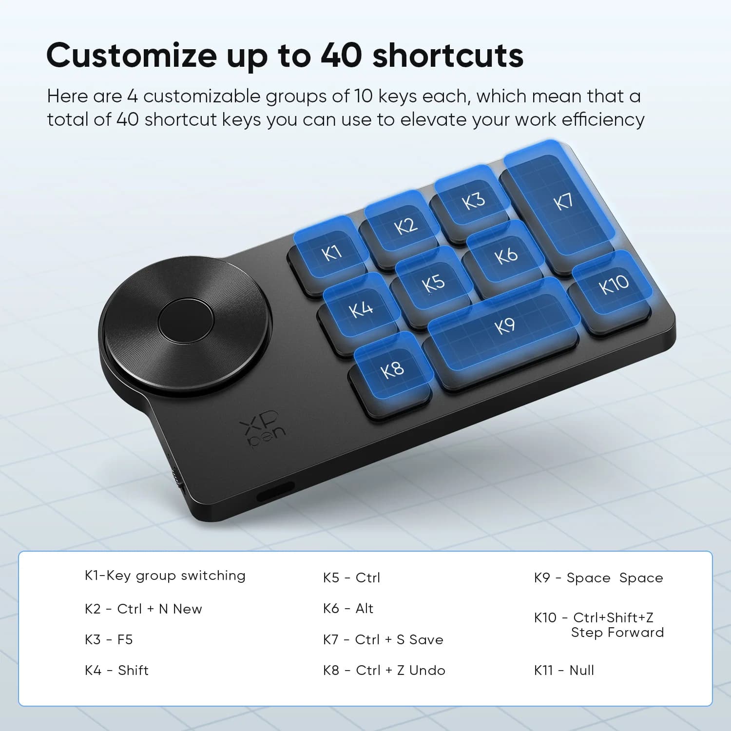 Xp Pen Wireless Shortcut Remote Bluetooth 5.0 Customizable Express Key for Tablet Chart Display Pen Monitor Game Accessories