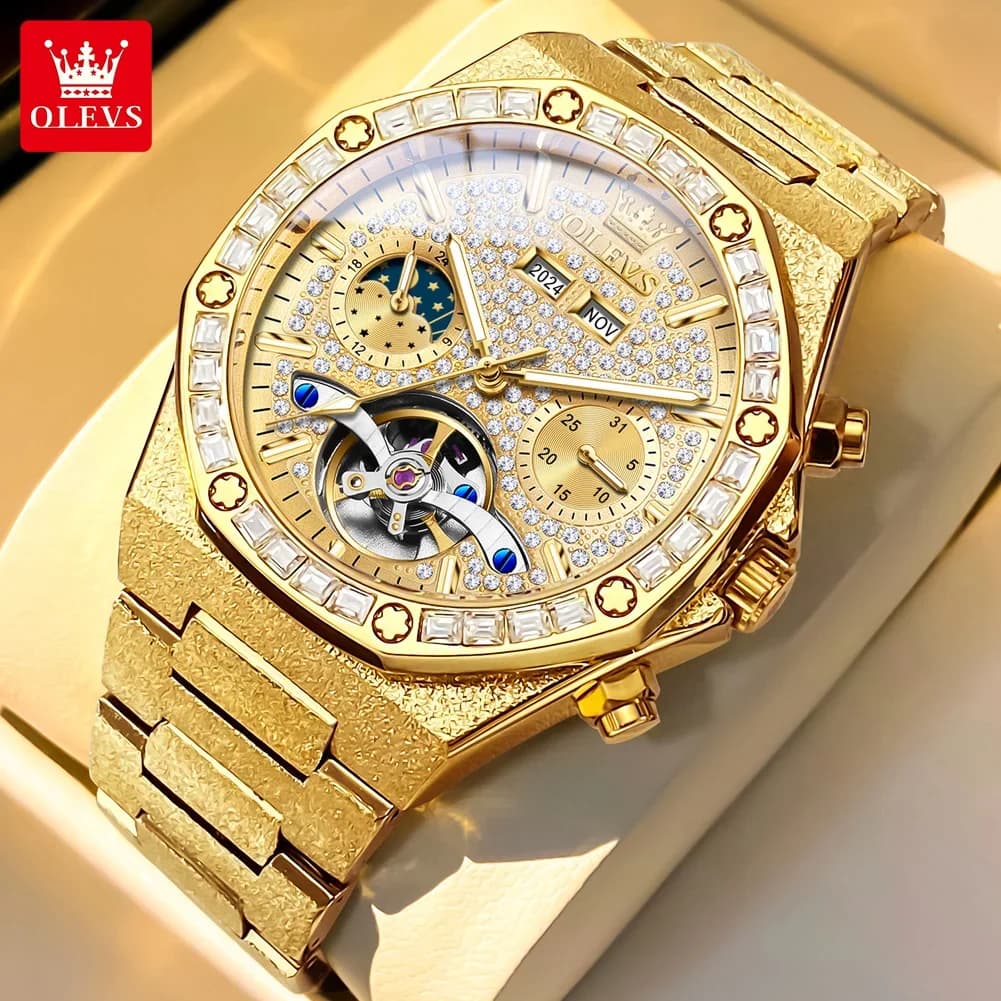OLEVS High Quality Original Luxury Waterproof Men Watch Top Brand Fashion Trend Business Automatic Mechanical Men's Wrist Watch