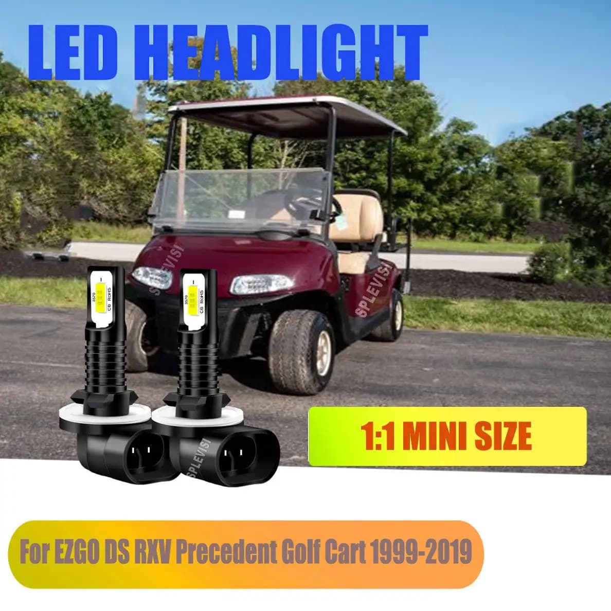 881 896 898 LED 6000K Lampadine per fari bianchi-Per EZGO DS RXV Precedent Golf Cart 1999 2000 2001 2002 2003 2004 2005 2006-2019
