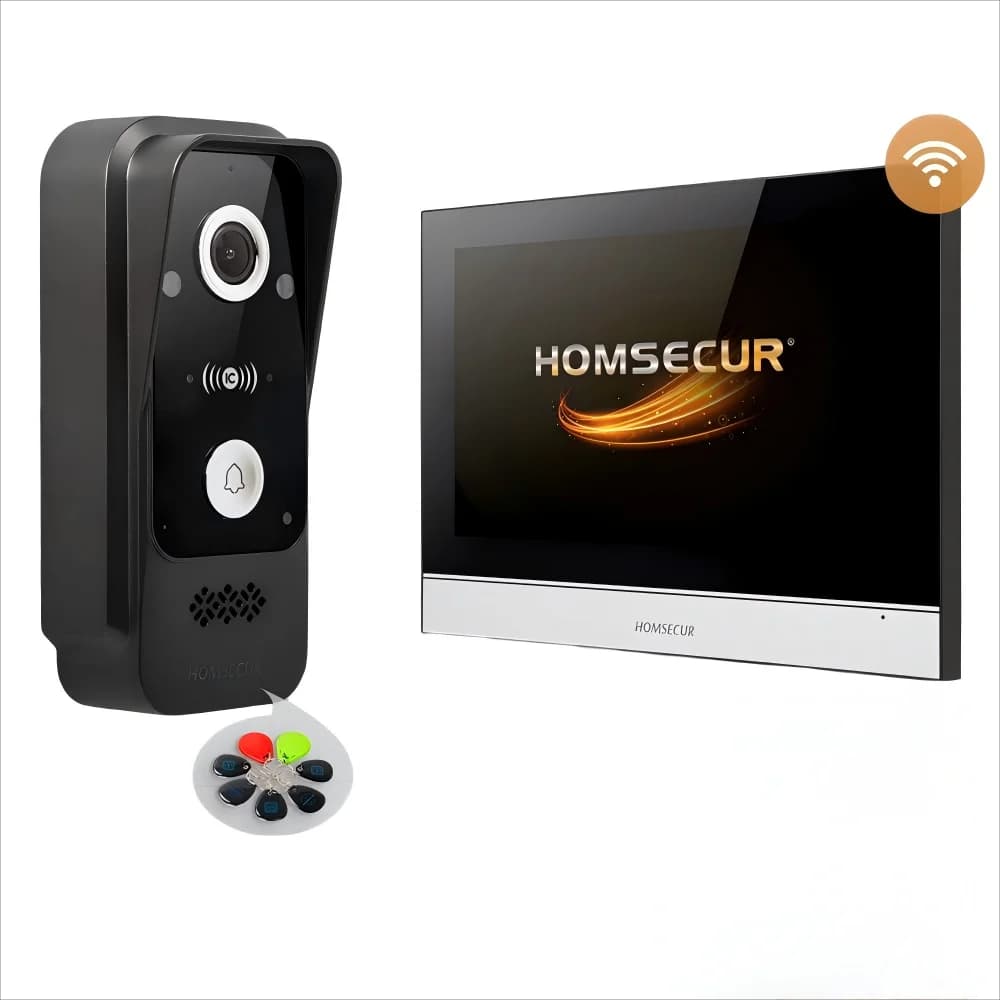 Tuyasmart APP 4 fili 10 "videocitofono citofono HD IP65 campanello fotocamera 13,56 Mhz scheda IC sblocco registrazione rilevamento movimento