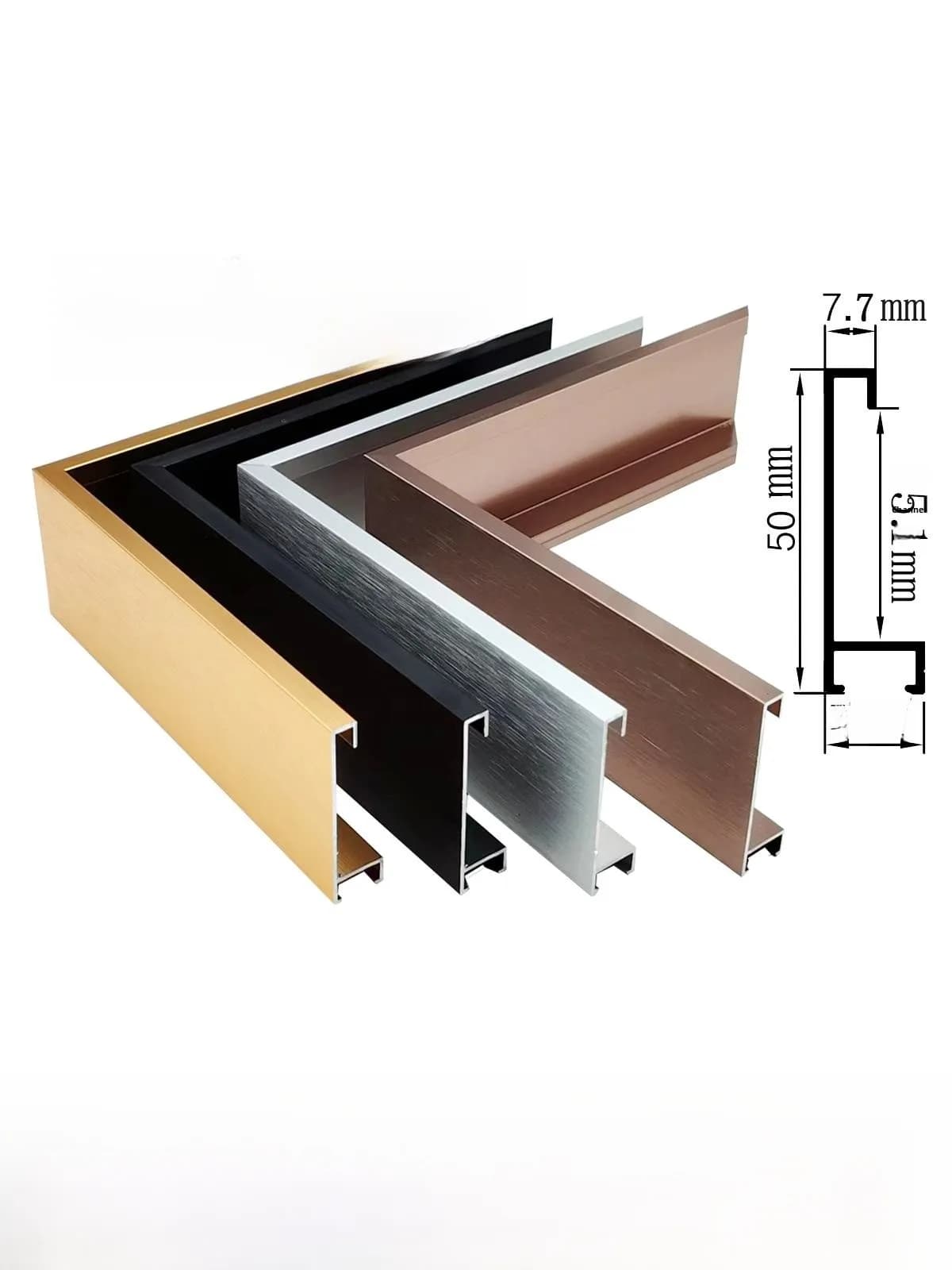 Modern Minimalist Aluminum Alloy Picture Frame Digital Oil Painting Poster Narrow Metal Photo Frame Home Decor Art Frame