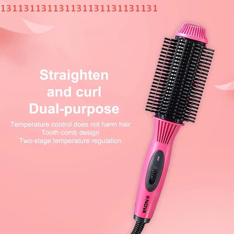 Electric Hair Plate Brushes Professional Styling Tool Multifunctional Heating Iron Hairpins Ceramic Heated Round Brush