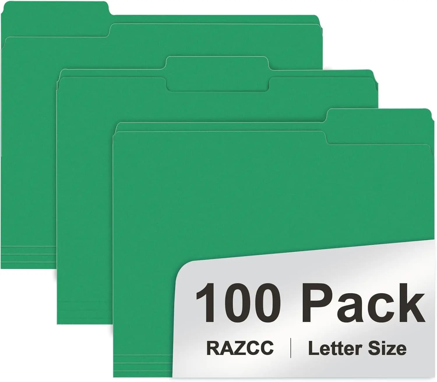Confezione da 100 Cartelle Colorate con Linguette a Taglio 1/3 per Formato Letter, Organizza e Archivia Documenti Facilmente