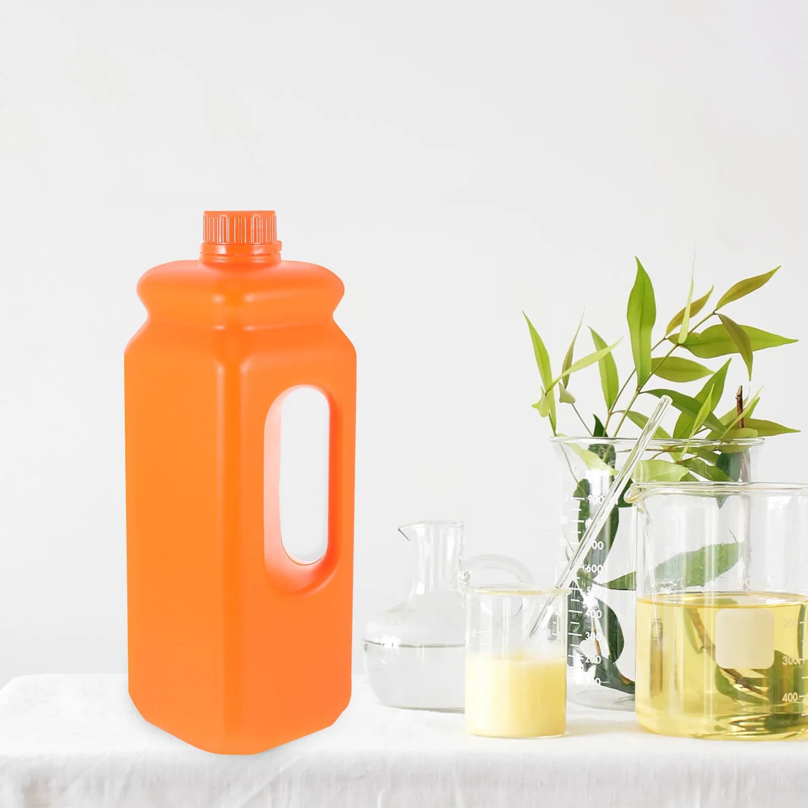 2 contenitori in plastica da 2,5 galloni con tappi, riutilizzabili, a prova di perdite, con manico ergonomico, per alimenti, prodotti chimici e liquidi.