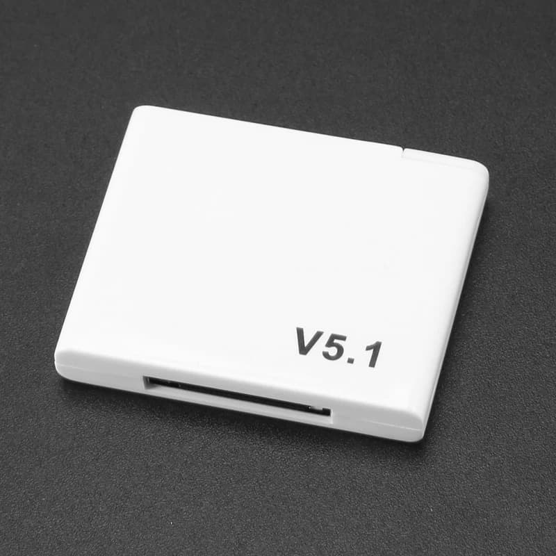 Bluetooth 5.1 30 pin Audio Receiver Mini A2DP Wireless Music Adapter for Analog Speaker Jack 30 Pin White-PZZW