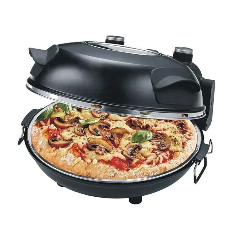 Forno da appoggio Forno elettrico multifunzionale per pizza Pietra smaltata Vetro borosilicato