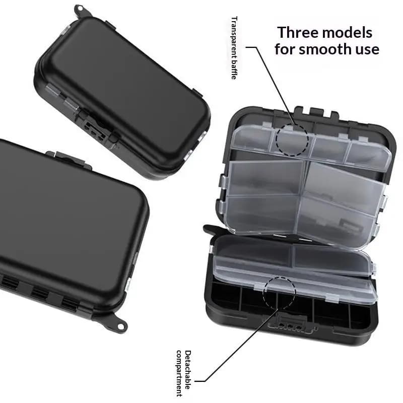 @*Fishing Tackle Storage Box Portable Double Sided 1Pcs Lightweight Storage Case for Fishing Gear Camping Hiking Fishing Trips