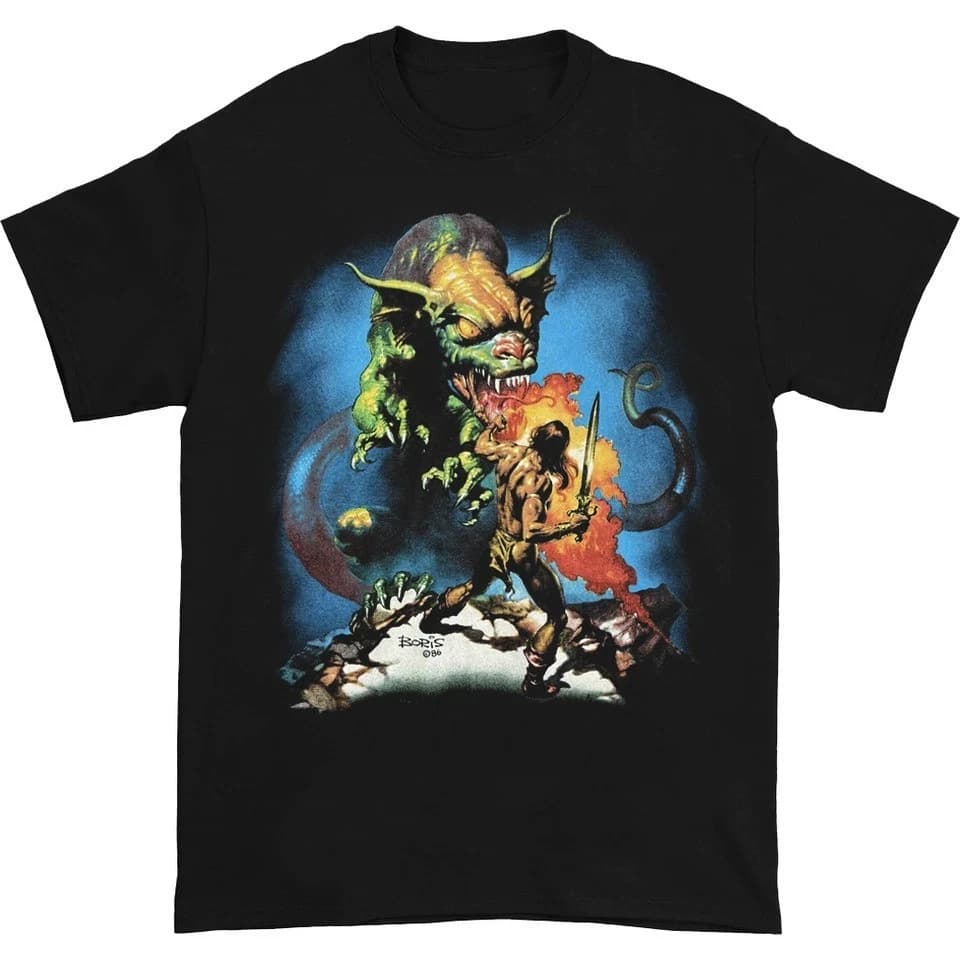 New Boris Vallejo Naked Gargoyle Girl 80s Cotton S-4XL Shirt Graphic Cotton High-end Luxury Unisex Style Both of Men and Women