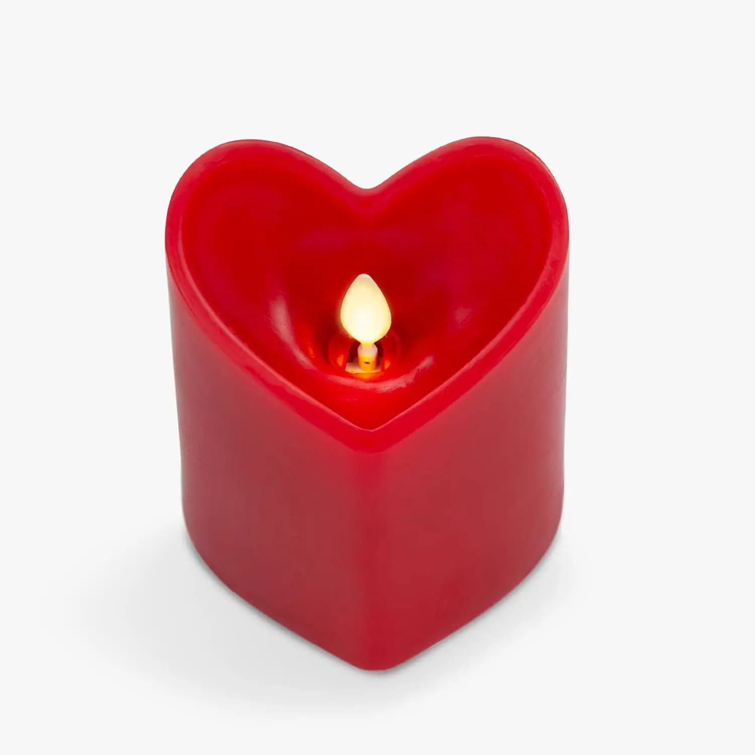 Heart Shaped LED Candle - Romantic Valentine's Day Decoration with Remote Control - 3.5" x 4.5"