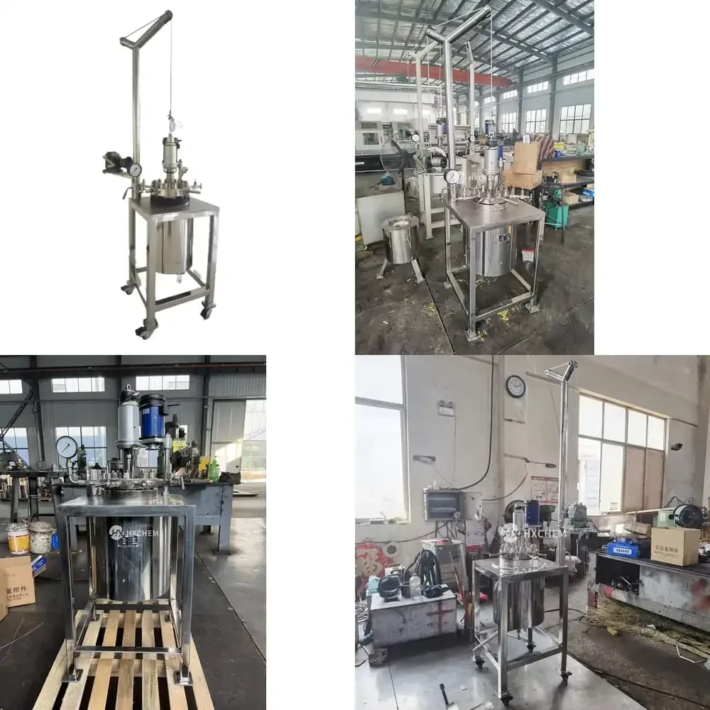 Pentola a Pressione Elettrica Semi-Automatica da Laboratorio in Acciaio Inox da 5L con Motore per Reazioni Chimiche