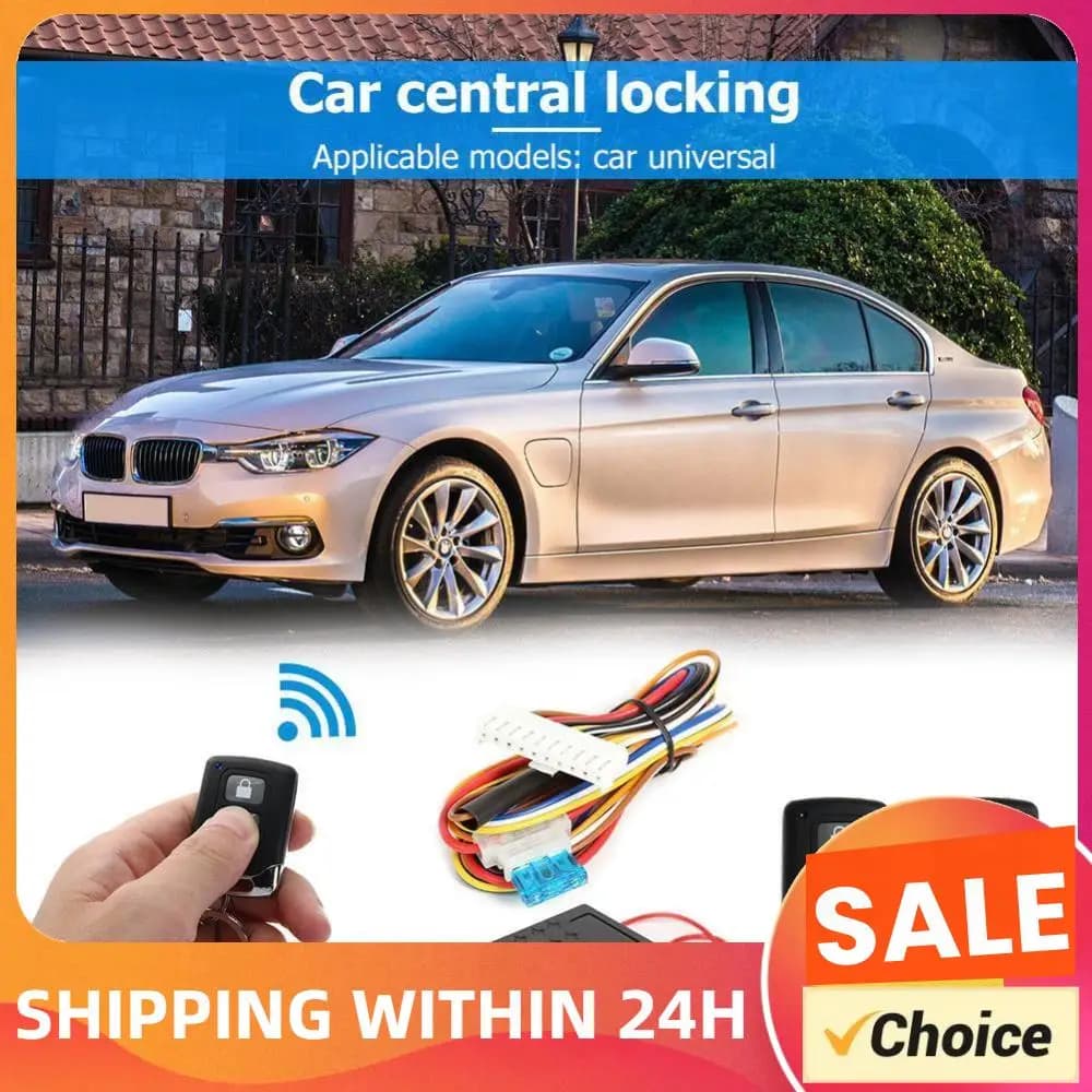 Kit universale per chiusura centralizzata delle porte dell'auto con telecomando, sistema di allarme con accesso senza chiave 401/T242
