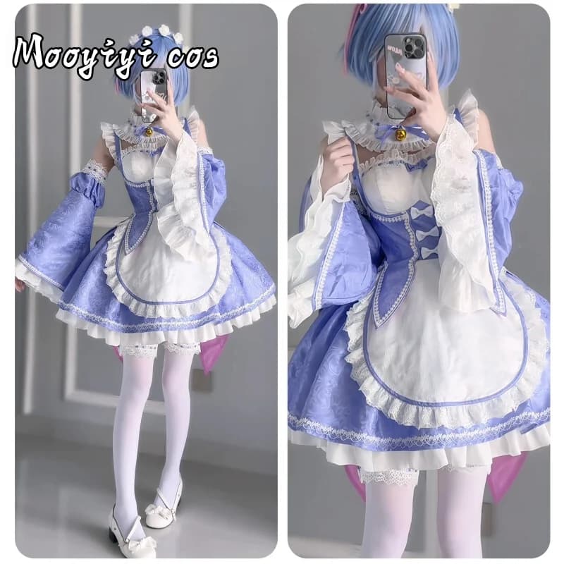 Recently My Dress Rem Costume Cosplay Halloween Christmas Darling Cat Cos Name S-XL Women's Dress