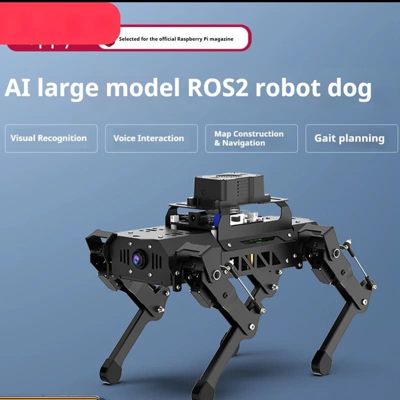 Robot Quadrupede Bionico Hiwonder ROS2 with Raspberry Pi, Vision AI, Programmable, SLAM mapping, Visual recognition for Developers