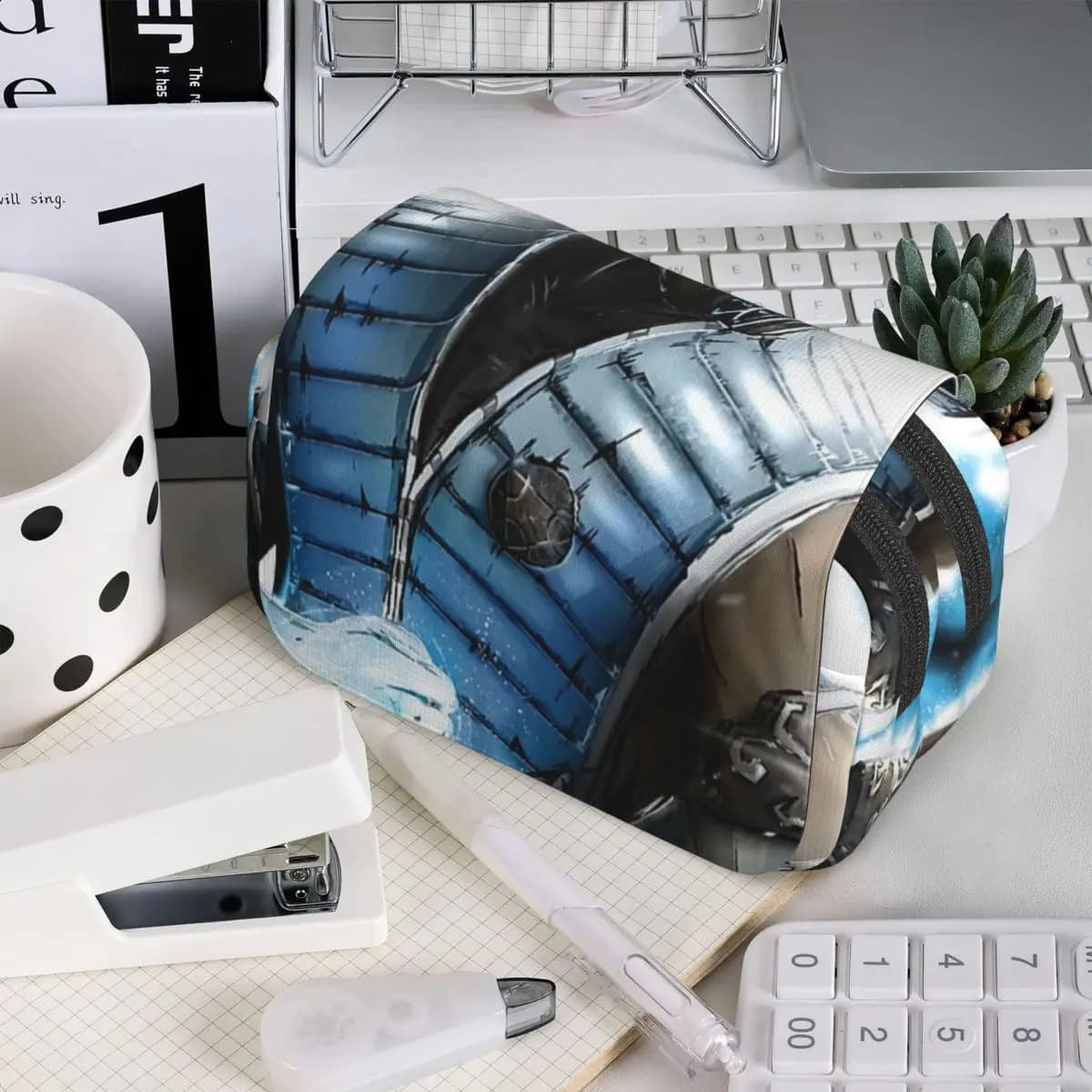 Astuccio Mortal Kombat Sub-Zero per studenti, astuccio per penne, borsa per cancelleria, porta penne