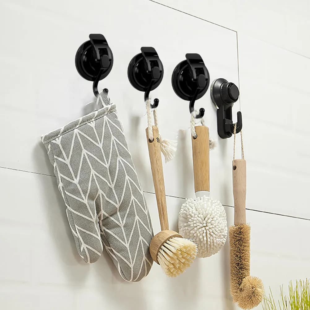 2 Pezzi Ganci a Ventosa Potenti per Bagno Cucina Specchio Vetro Parete, Ganci a Ventosa Senza Foratura Rimovibili Riutilizzabili Senza Tracce