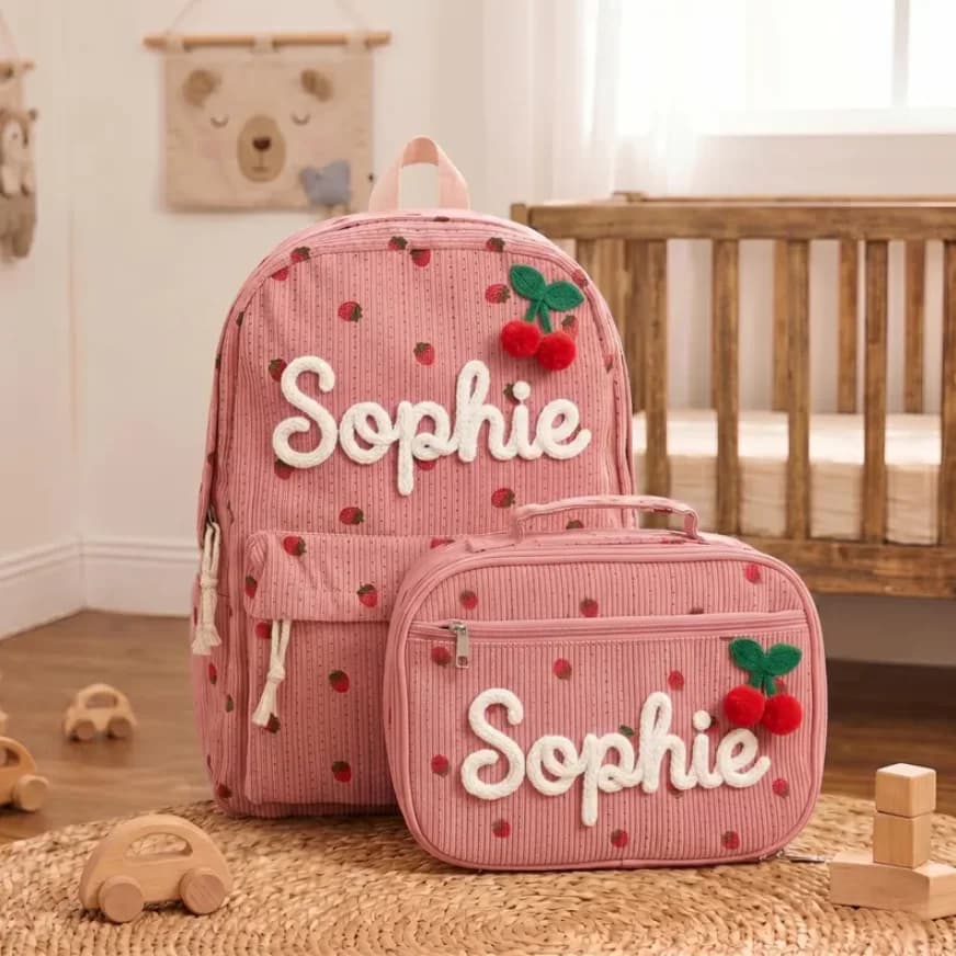 Personalized Kids Backpack Set, Custom Name School Bag, Lunch Bag Matching Set, Back to School Gift, Preschool Rucksack