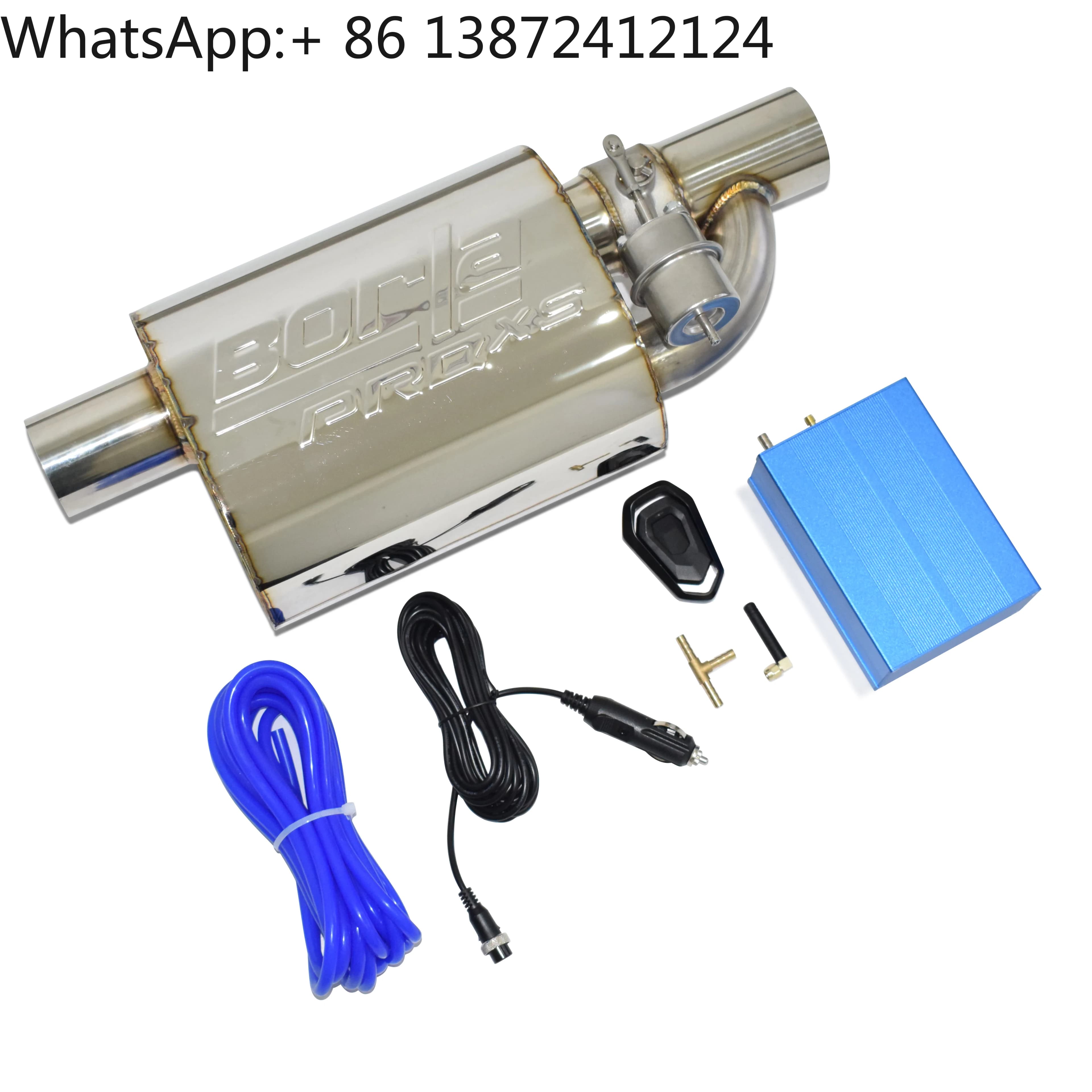 DEX Silenziatore Valved per Auto Silenziatore Valvetronic Universale 2.5/3 Pollici Valvola per Vuoto in Acciaio Inossidabile Controller di Scarico Set Remoto