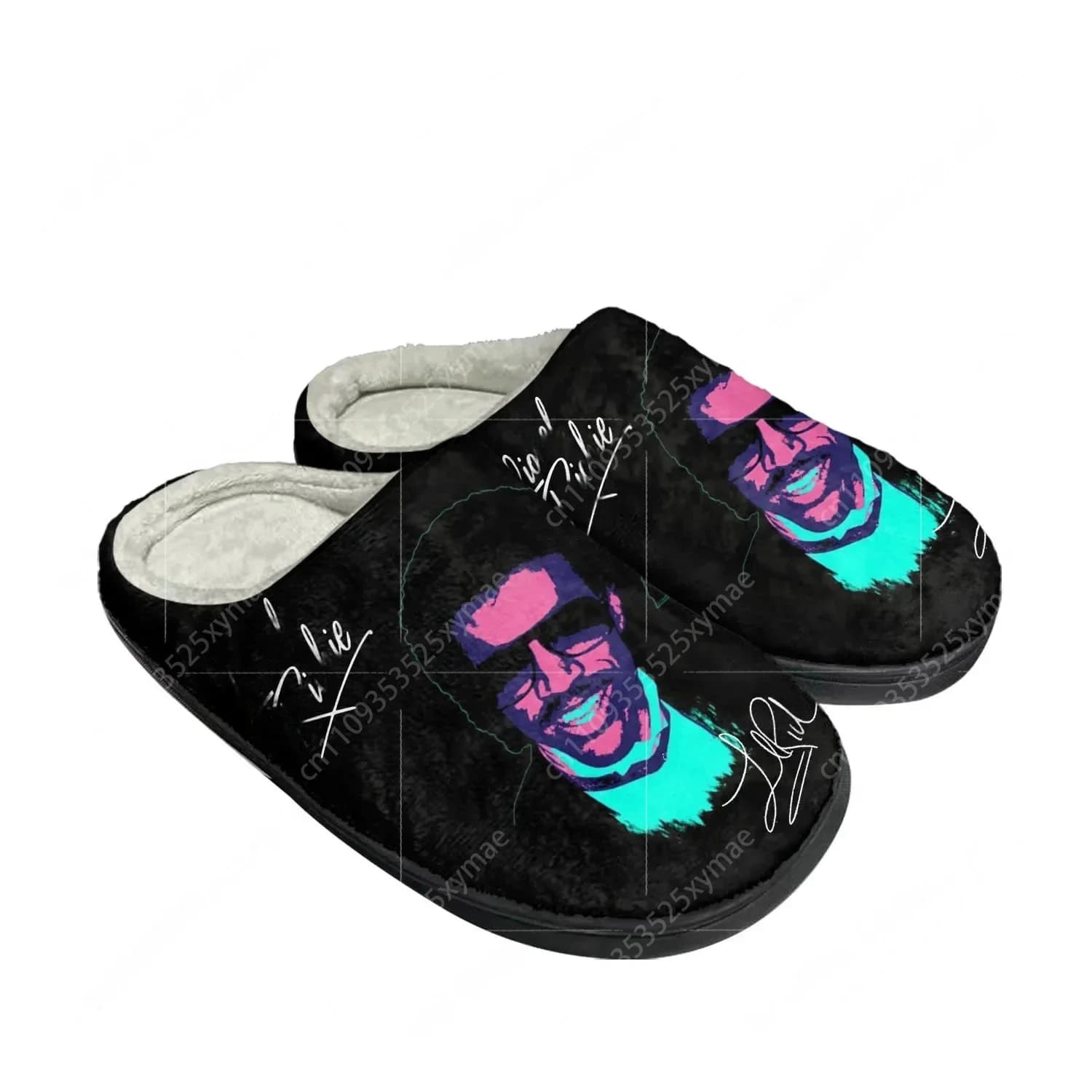 Lionel Richie Hello Pop Music, Unisex, Warm and Soft Bedroom Slippers, Custom Interior Thermal Shoes