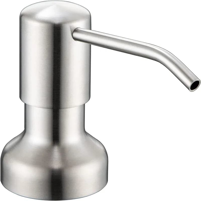 Dispenser di sapone con pompa a pressione in acciaio inossidabile 304 – Bottiglia riutilizzabile da 17 once per dispenser di sapone per lavello da cucina, bancone del bagno