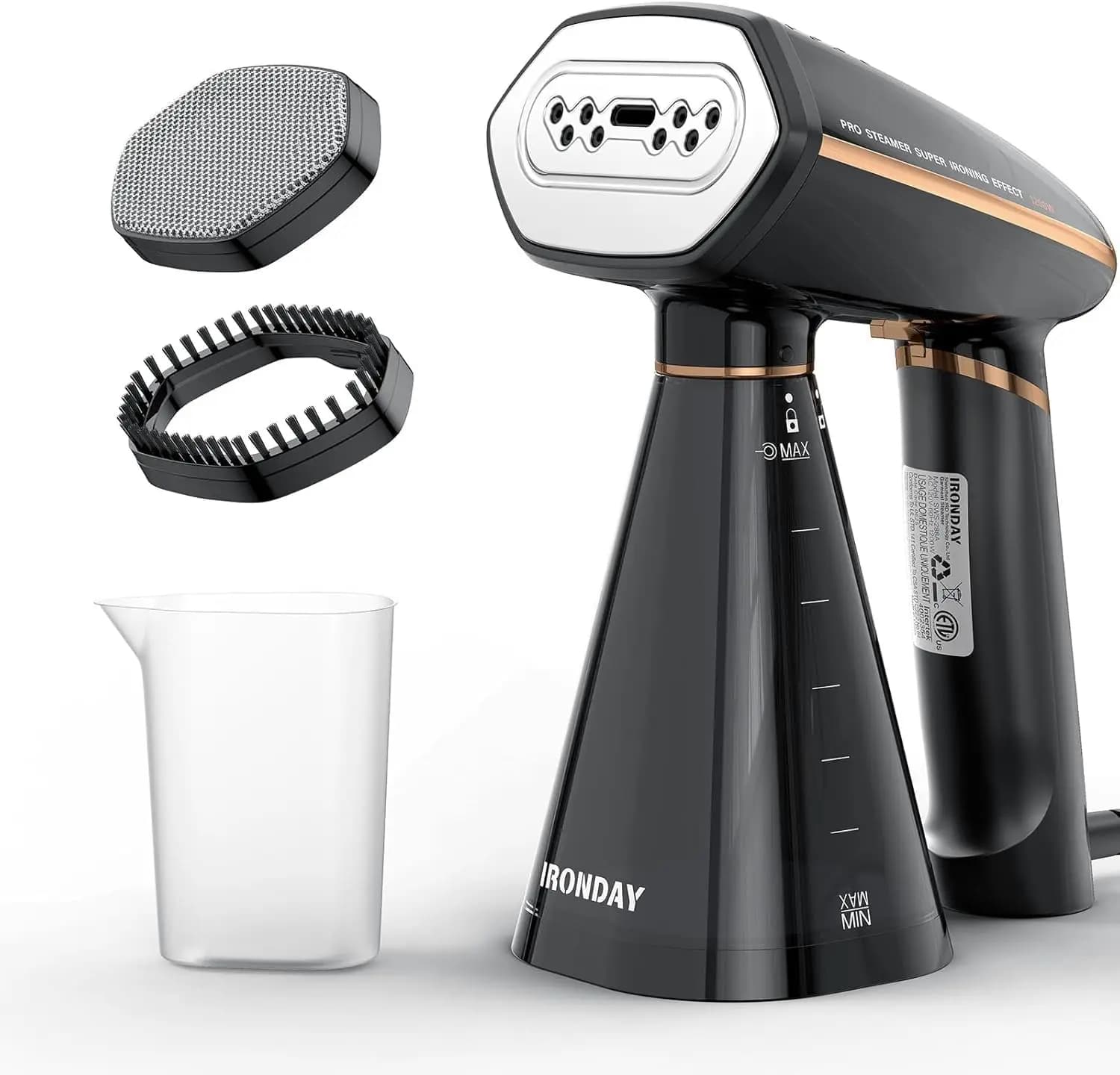 Stiratore a Vapore per Vestiti, 1200W Portatile 2-in-1 con Riscaldamento Rapido, Spegnimento Automatico, Serbatoio d'Acqua da 350ml