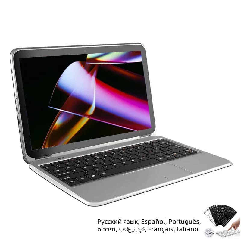 Tablet PC 2in1 con Windows 10, schermo IPS 11.6” 1366*768, tastiera dockabile, 2GB di RAM DDR, 64GB di ROM, processore Intel Atom x5-8300, batteria da 9000mAh