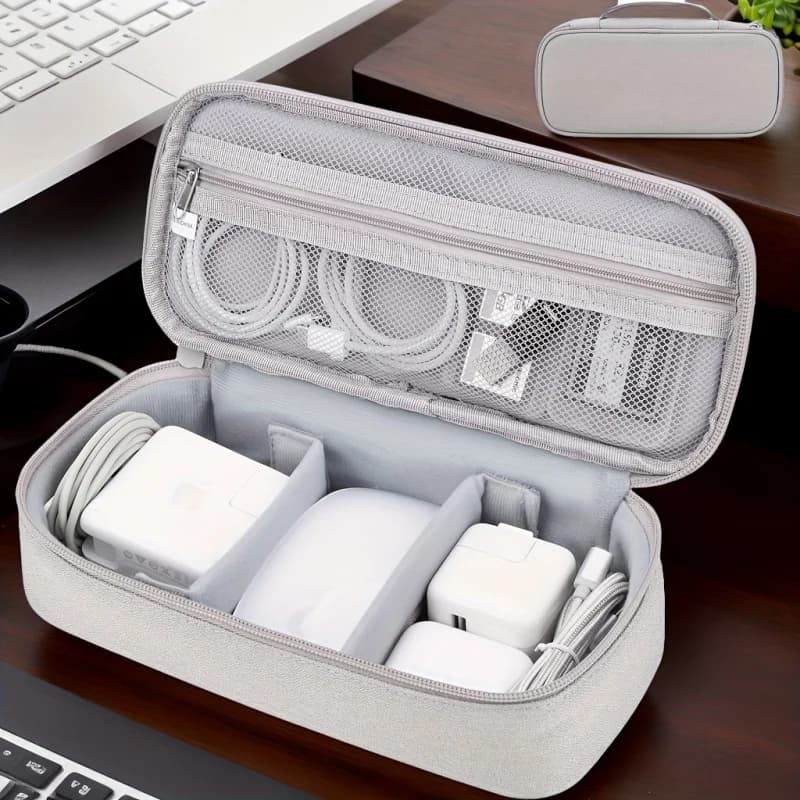 Organizzatore Multifunzionale per Accessori Digitali, Custodia per Telefono, Porta USB, Power Bank, Supporto per Cavi HDD Portatile, Ideale per Viaggi