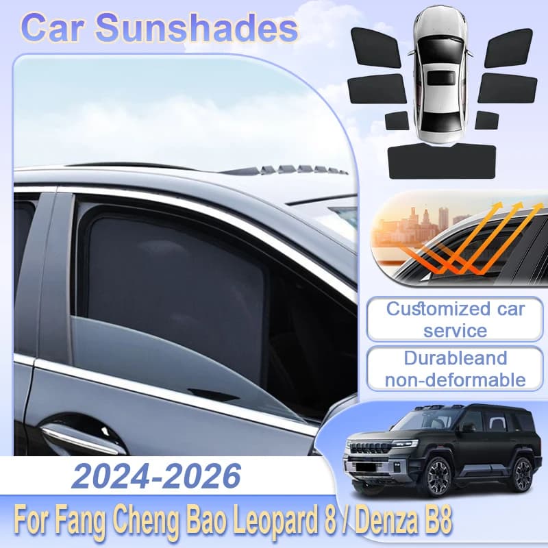 Copertura per Leopard 8 BYD Denza B8 Fang Cheng Bao 8 2024-2026, Tendina Parasole a Rete per Finestrino, Protezione Laterale, Tendina per Parabrezza, Accessori Auto