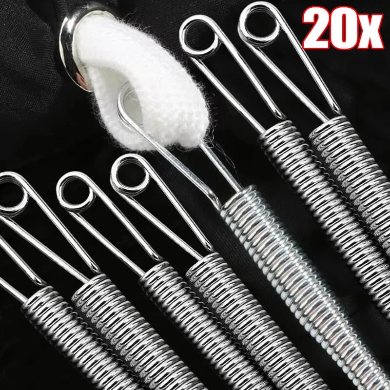 20/1x Multipurpose Rope Threading Tool Spring Drawstring Threader Clips DIY Sewing Accessories for Pulling Ropes Elastic Band