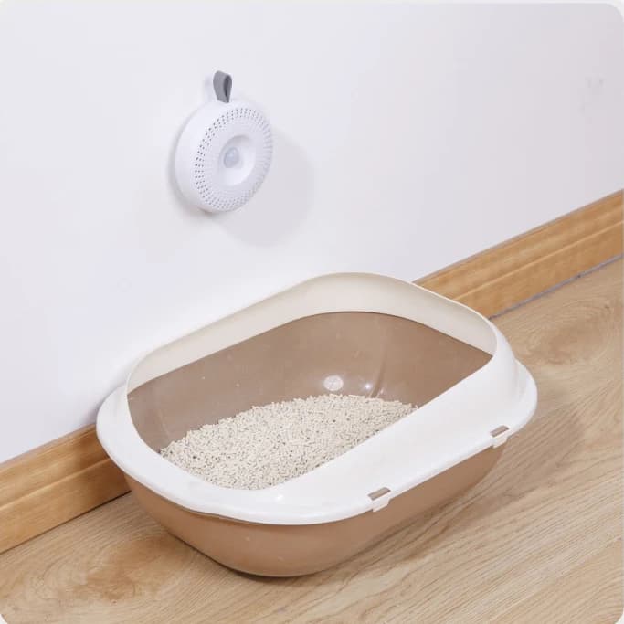 Deodorante per gatti con generatore portatile, purificatore d'aria intelligente per conigli domestici, deodorante per gatti