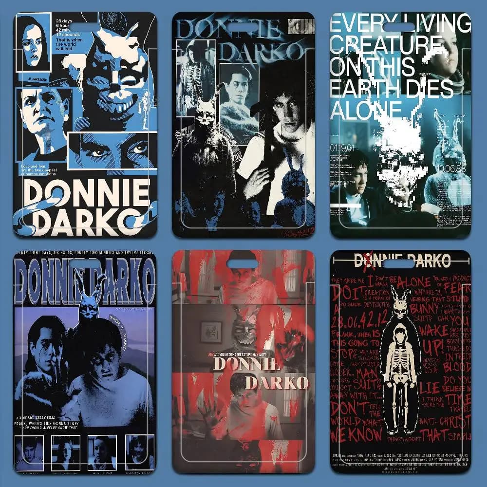 Classic Horror Film Donnie Darko 1pc Credit Card Holders Bank Card Neck Strap Card Bus ID Holder Students Identity Badge With