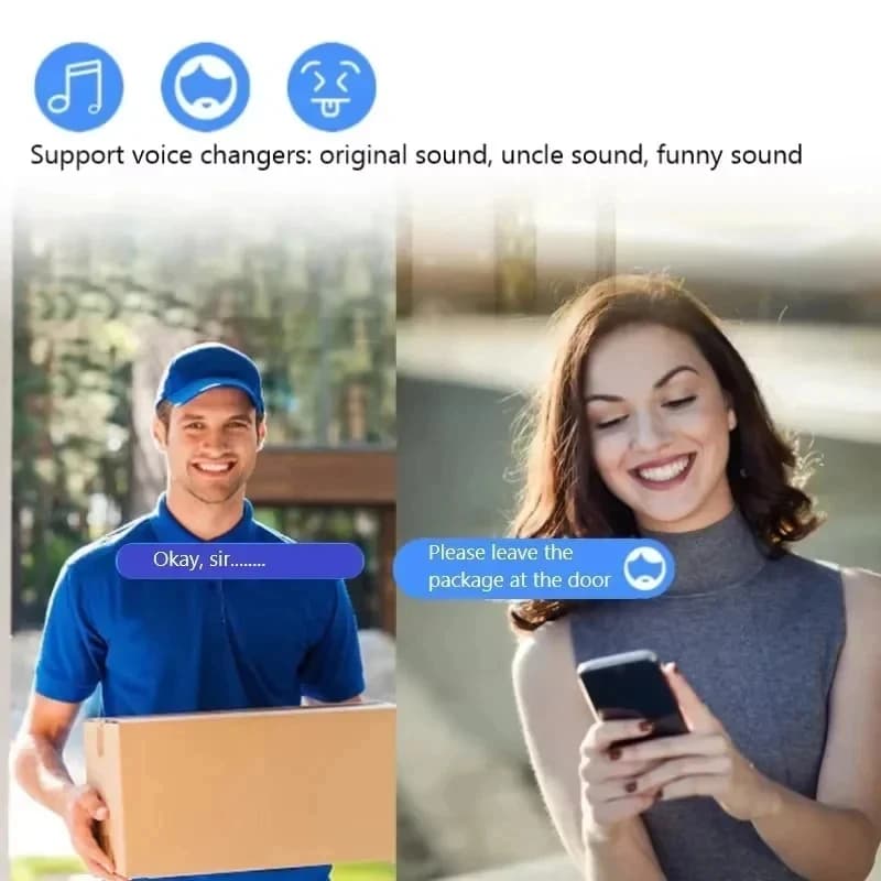 Campanello con Videocamera WIFI Tuya, Citofono HD, Campanello Wireless da Esterno Impermeabile, Protezione di Sicurezza con Visione Notturna IR, Casa Intelligente