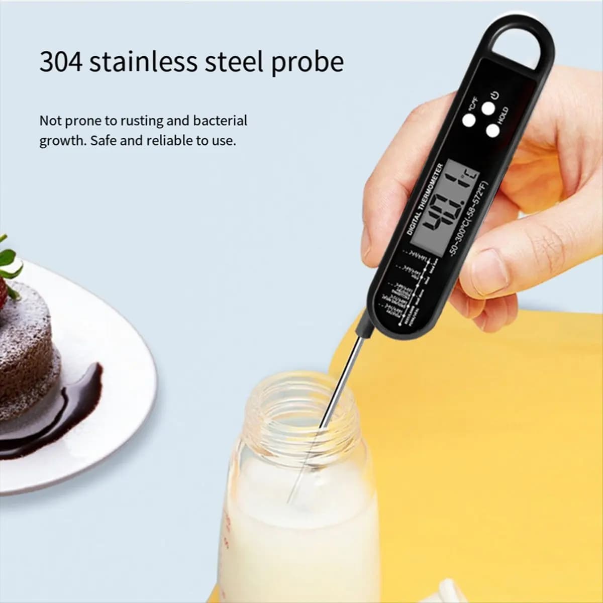 (ABLP) Digital Meat Thermometer for Cooking Kitchen Thermometer with Hold Fast Instant Read Food Thermometer,Candy Making