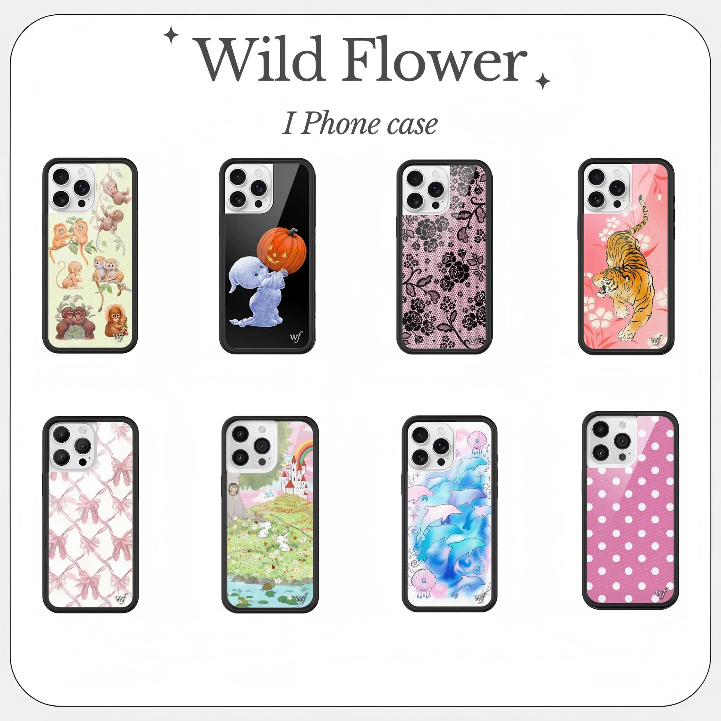 New 2025 Wildflower Cute Pumpkin Phone Case for iPhone 16 15 14 13 12 Pro Max Plus Fashion Girls Cabin shockproof Cover