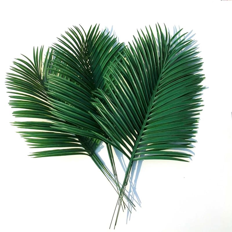 Artificiale foglie di palma 10 pcs piante Verdi Decorativo/fiori artificiali per la decorazione/decorazione di cerimonia nuziale/54 cm di lunghezza
