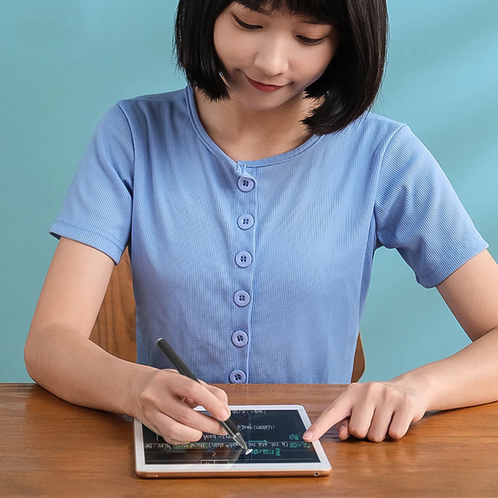 Penna Stilo Capacitiva con Punta in Materiale Premium, Funzionamento Fluido, Scrittura Precisa su Touch Screen per Tablet e Smartphone