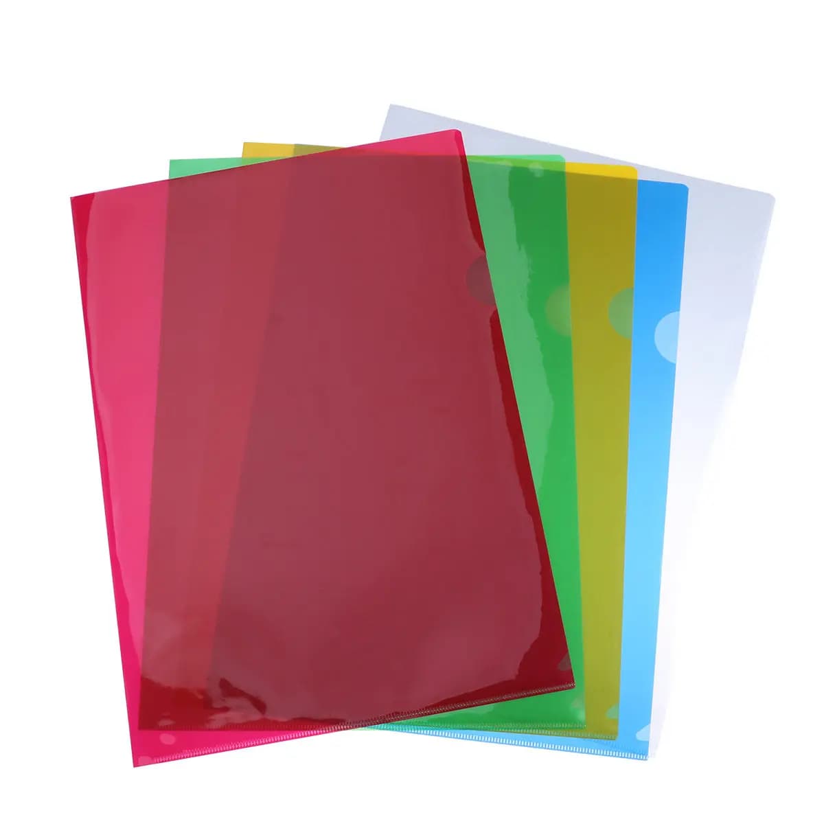 20Pcs L File Folder Transparent Document Organizer Dustproof Paper Holder for Office School Home Efficient