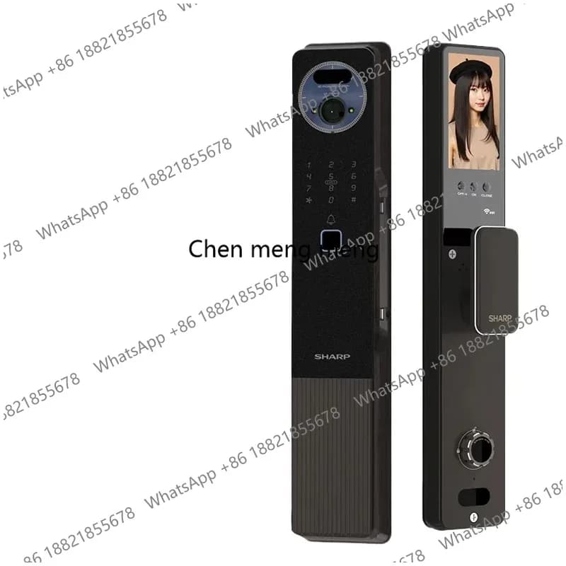 Serratura Digitale Antifurto con Schermo Grande, Riconoscimento Facciale e Palmare, per Porte in Legno e Alluminio, con Dati Cloud