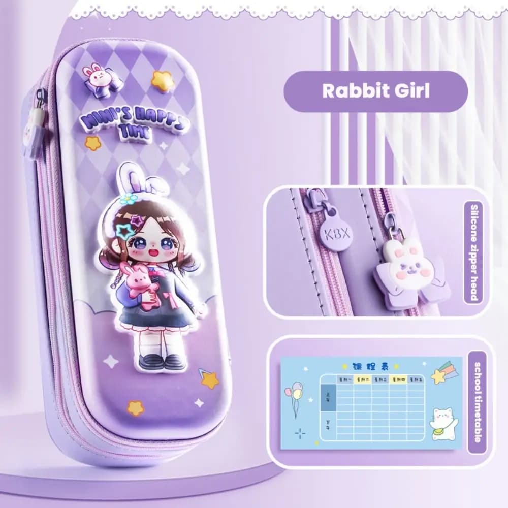 Multifunctional Double Layer Pencil Case Large Capacity 3D Stationery Box Pen Storage Organizer School Supplies