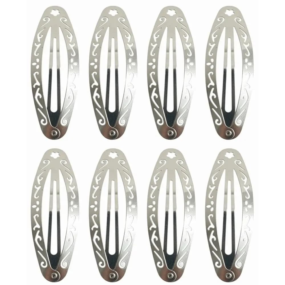 Fashion Hollowed Out Pattern Hair Clip Geometric Y2K Oval Snap Hairclips Elegant Bangs Clip For Women Girls