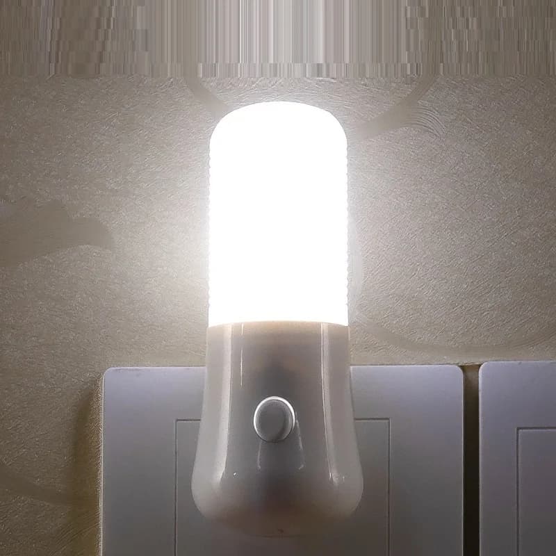 Lampada Notturna LED con Interruttore a Pulsante, Spina EU/US, per Camera da Letto, Comodino, Stanza dei Bambini, Corridoio, Decorazione Casa