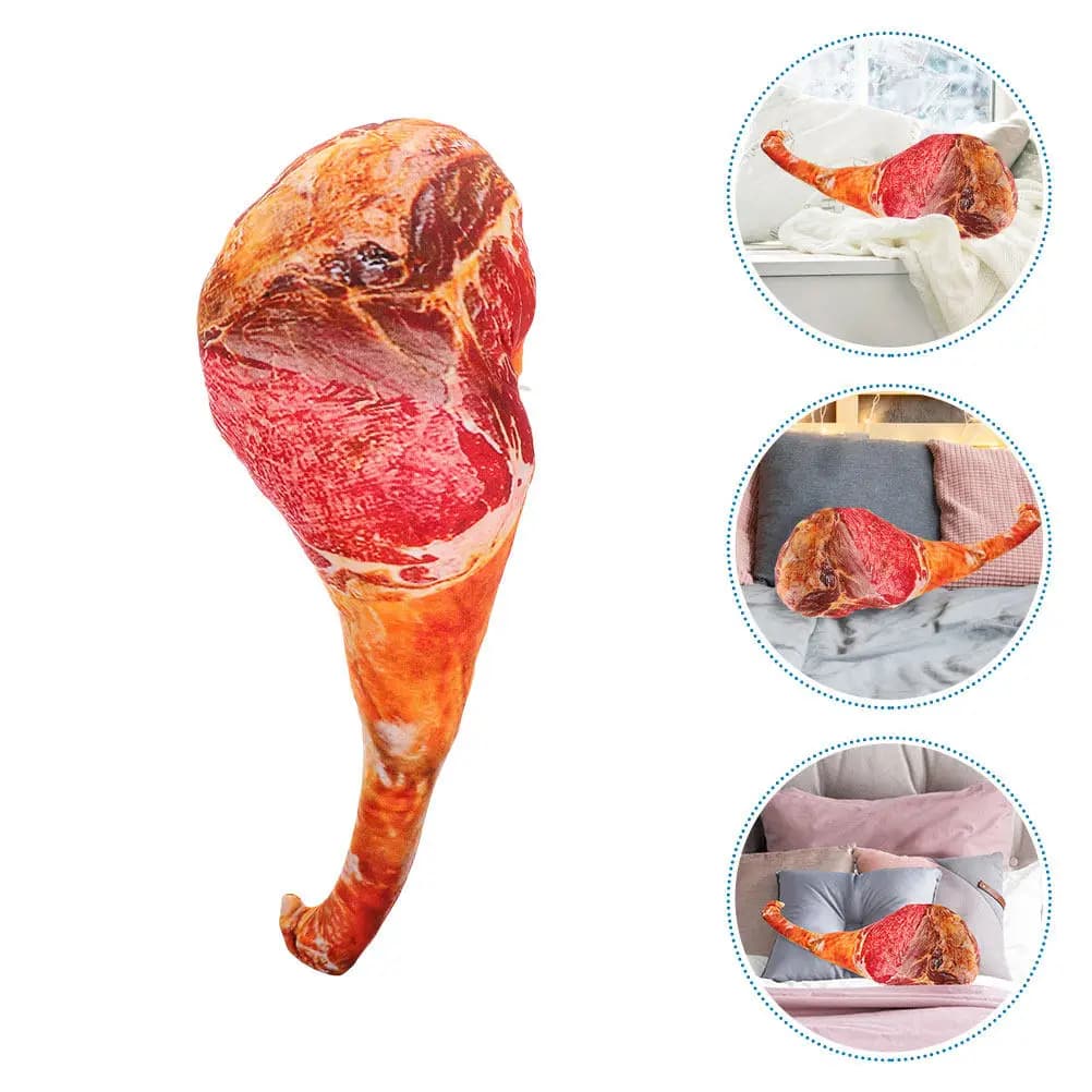 Cuscino a Forma di Prosciutto Morbido, Simulazione 3D, Decorazione Alimentare, per Divano, Letto, Ufficio, Supporto per la Schiena, per il Riposo, Decorativo e Originale