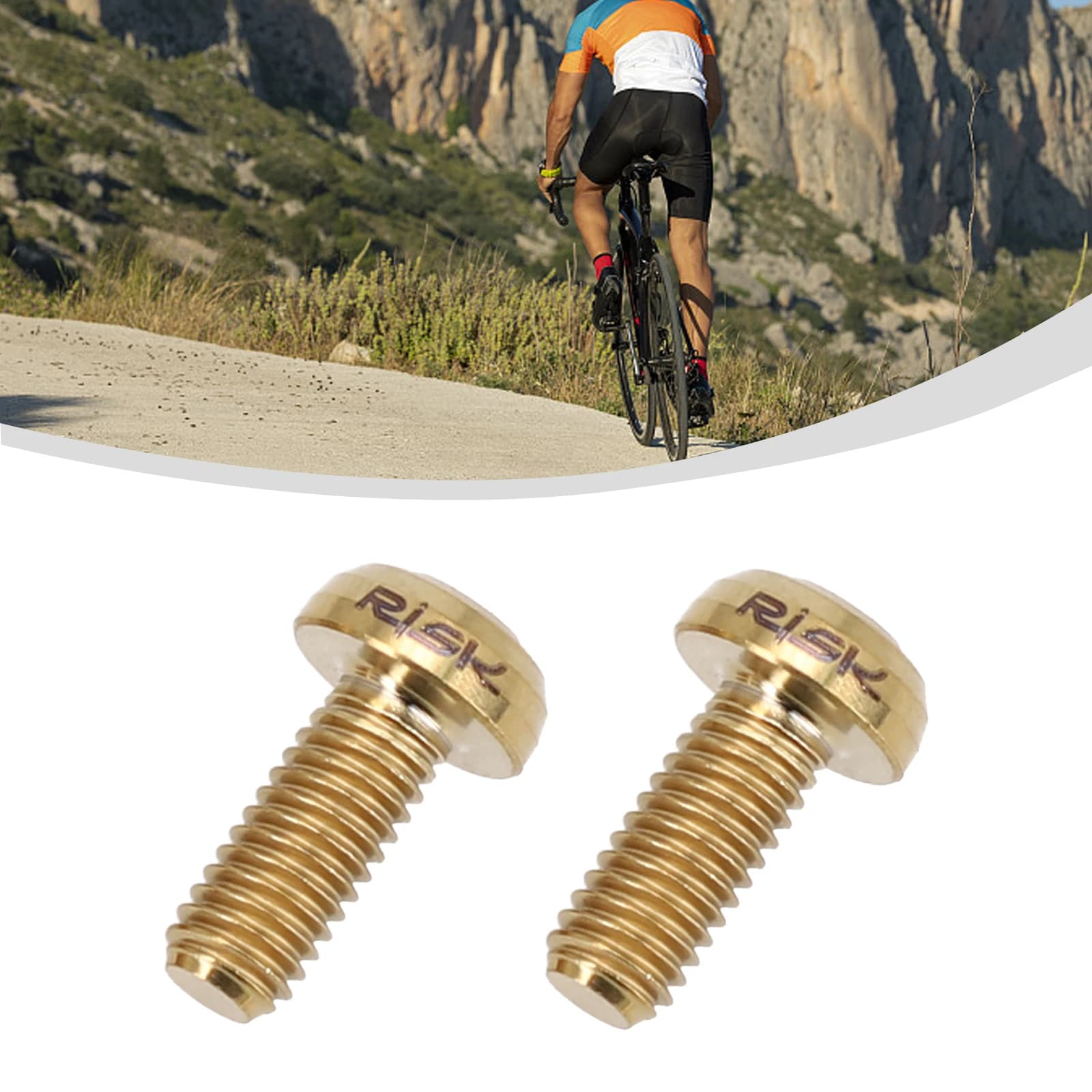 RISK 2 pz/scatola Bulloni di fissaggio M5x12 in lega di titanio per portaborraccia e supporto pompa aria per bici da strada