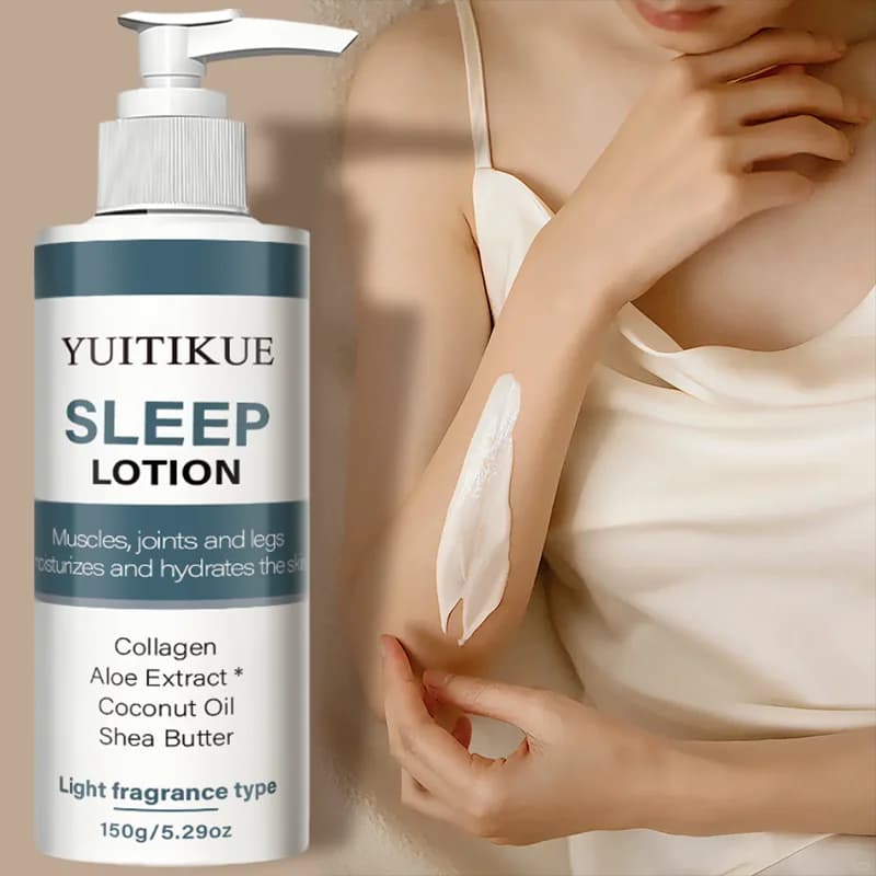 NEW LOCATION - Collagen and Aloe Vera for Muscular and Articular Hydration, Night Repair Body Lotion for Relaxed Leather, Light Fragrance 150g
