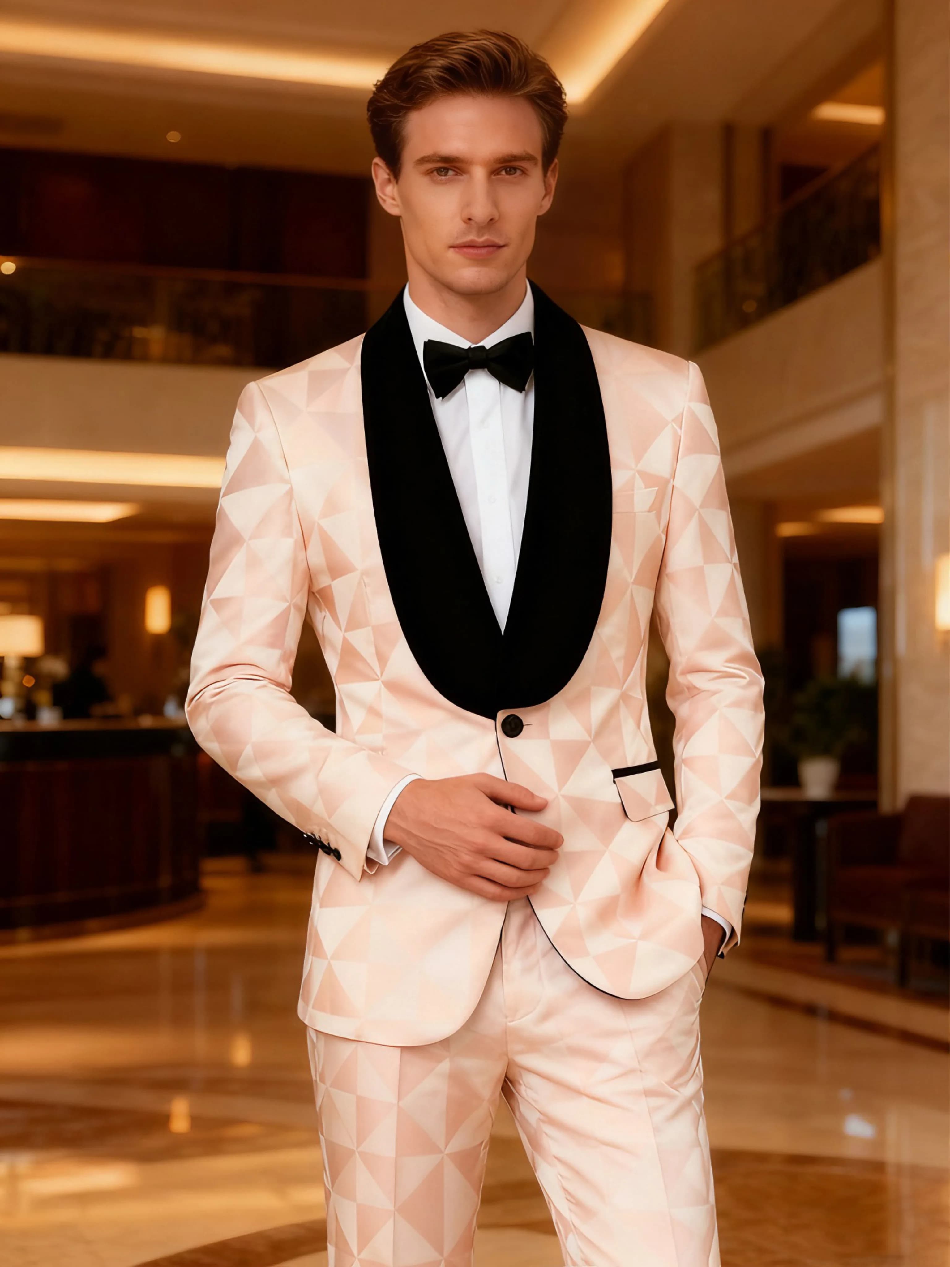 Completo completo da uomo in 2 pezzi, incluso un lussuoso giacca e pantaloni da festa, perfetto per matrimoni, riunioni e altro f