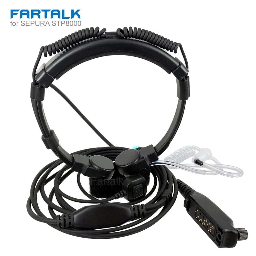 Microfono telescopico a vibrazione della gola per Sepura STP8000 STP8030 STP8035 STP8038 STP8040 STP8080 auricolare Walkie Talkie