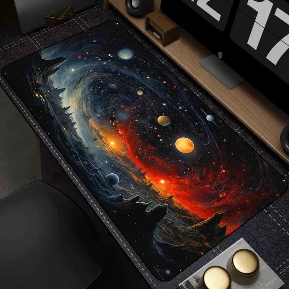 Tappetino Mouse XXL con Scenari Naturali Anime, Grande Mousepad per Tastiera PC, Tappetino da Gioco per Laptop