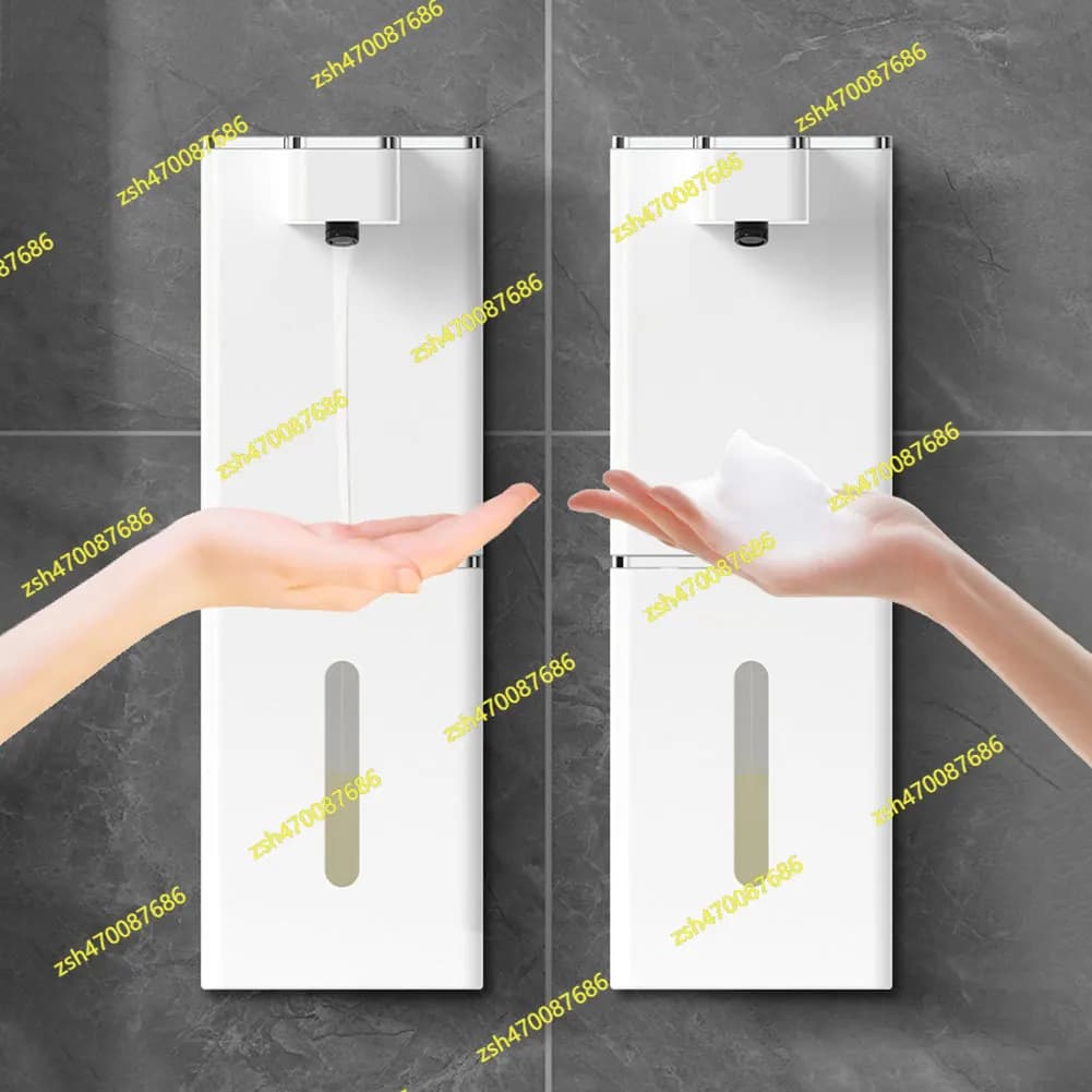 Dispenser di sapone a induzione intelligente Sensore automatico a 4 marce Distributore di schiuma liquida Touchless Lavamani automatico per bagno
