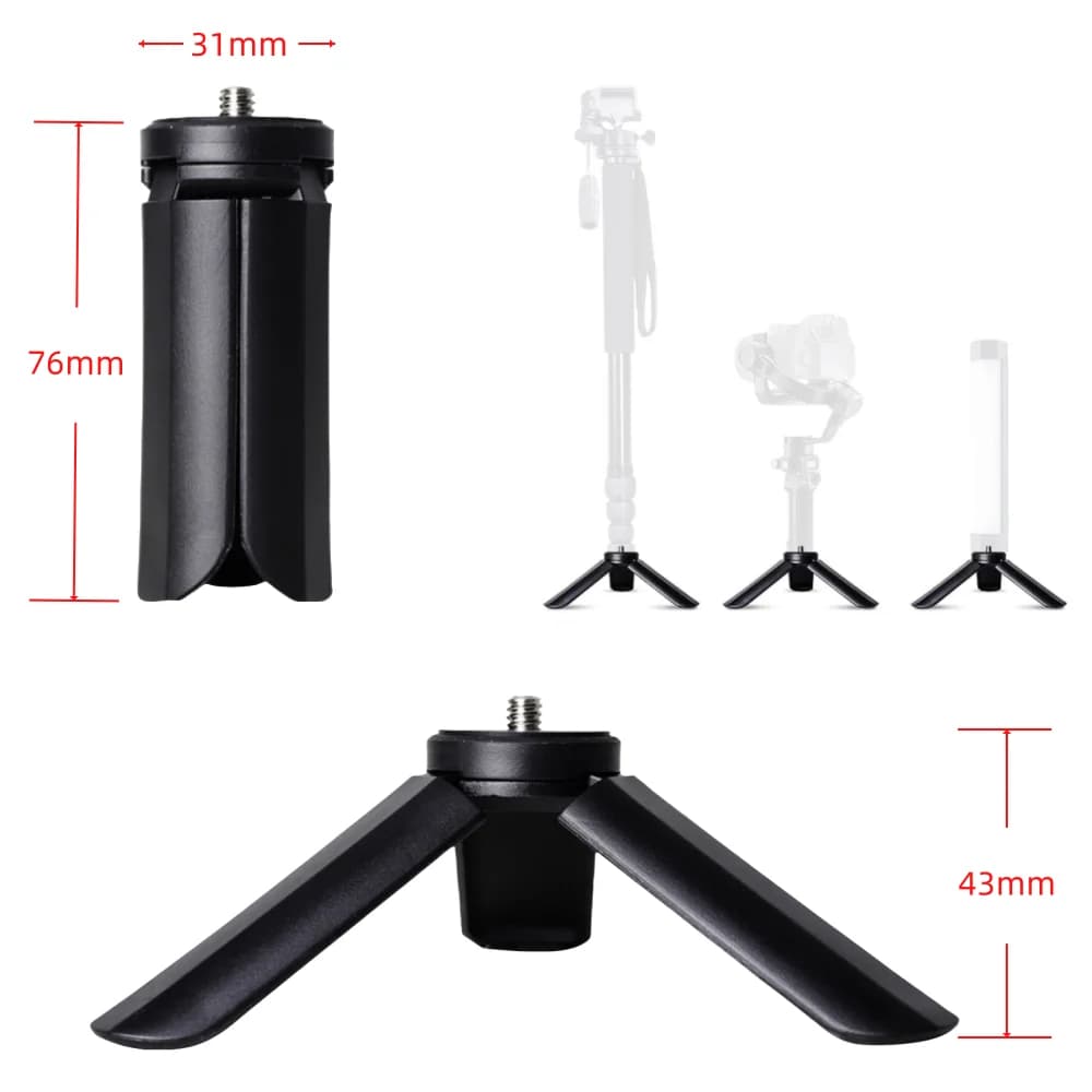 Mini Treppiede Portatile Supporto da Tavolo per Fotocamera Asta Selfie per DJI Osmo Pocket 3 / Pocket 2 Accessori Gimbal